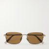 CD Diamond S11U Rectangular Gold-Tone Sunglasses