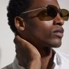 CD Diamond S11U Rectangular Gold-Tone Sunglasses - OU