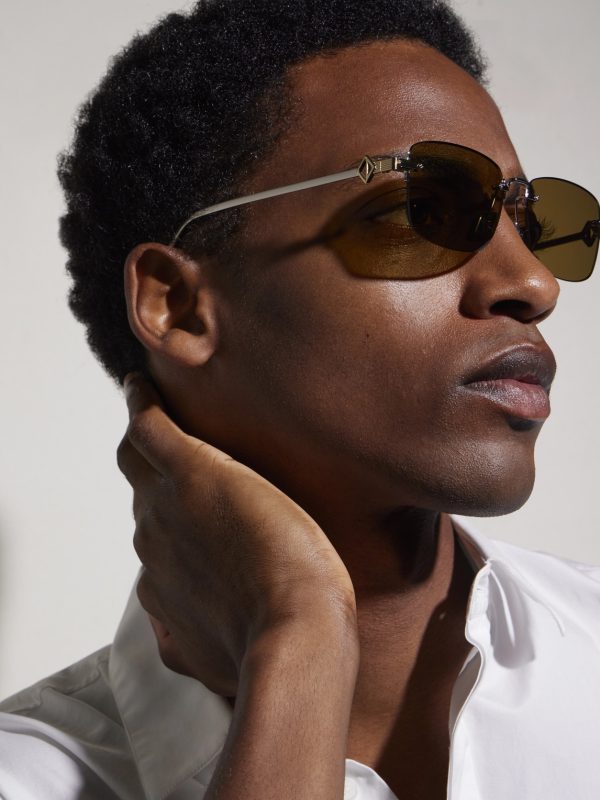CD Diamond S11U Rectangular Gold-Tone Sunglasses - OU