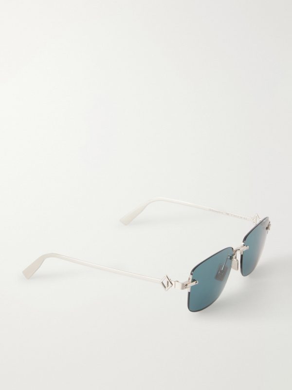 CD Diamond S11U Rectangular Silver-Tone Sunglasses - FR CD Diamond S11U Rectangular Silver-Tone Sunglasses - FR