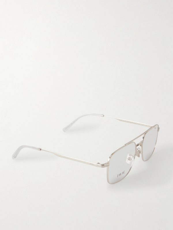 DiorBotanicaO N1U Aviator-Style Silver-Tone Glasses - FR DiorBotanicaO N1U Aviator-Style Silver-Tone Glasses - FR