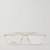DiorBotanicaO N1U Aviator-Style Silver-Tone Glasses DiorBotanicaO N1U Aviator-Style Silver-Tone Glasses