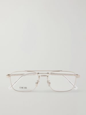 DiorBotanicaO N1U Aviator-Style Silver-Tone Glasses DiorBotanicaO N1U Aviator-Style Silver-Tone Glasses