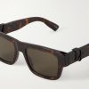 Dior Oblique S3I Rectangular-Frame Acetate Sunglasses - CU