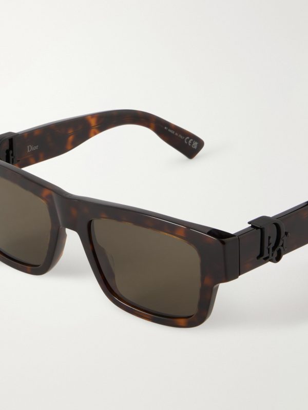 Dior Oblique S3I Rectangular-Frame Acetate Sunglasses - CU