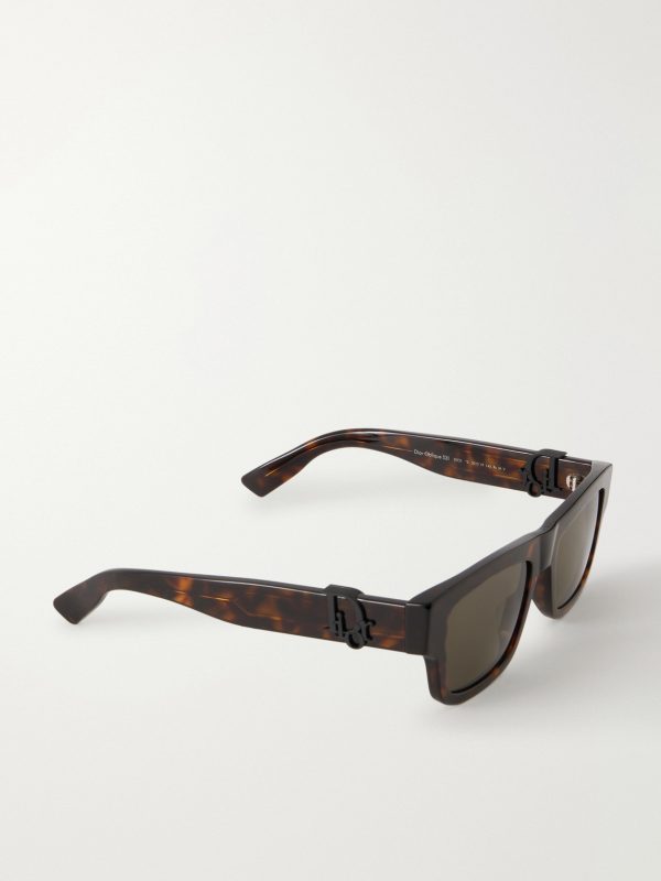 Dior Oblique S3I Rectangular-Frame Acetate Sunglasses - FR