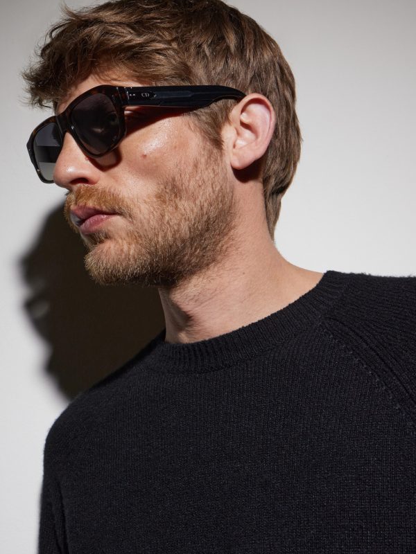 DiorTailoring N1I Havana Geometric Acetate Sunglasses - BK DiorTailoring N1I Havana Geometric Acetate Sunglasses - BK