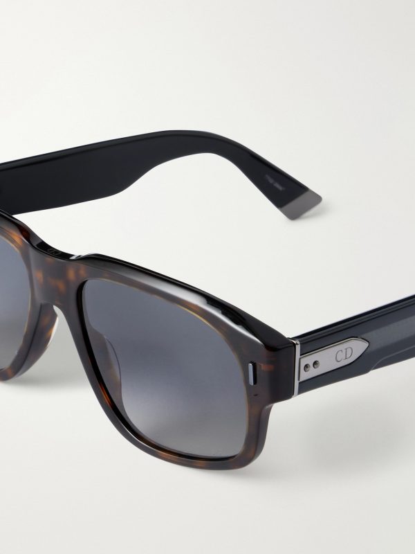 DiorTailoring N1I Havana Geometric Acetate Sunglasses - E1 DiorTailoring N1I Havana Geometric Acetate Sunglasses - E1