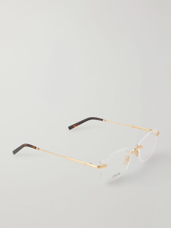 DiorBlackSuitO S27U D-Frame Gold-Tone and Acetate Glasses - FR DiorBlackSuitO S27U D-Frame Gold-Tone and Acetate Glasses - FR
