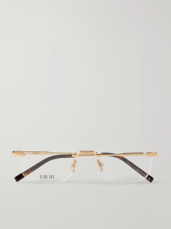 DiorBlackSuitO S27U D-Frame Gold-Tone and Acetate Glasses DiorBlackSuitO S27U D-Frame Gold-Tone and Acetate Glasses