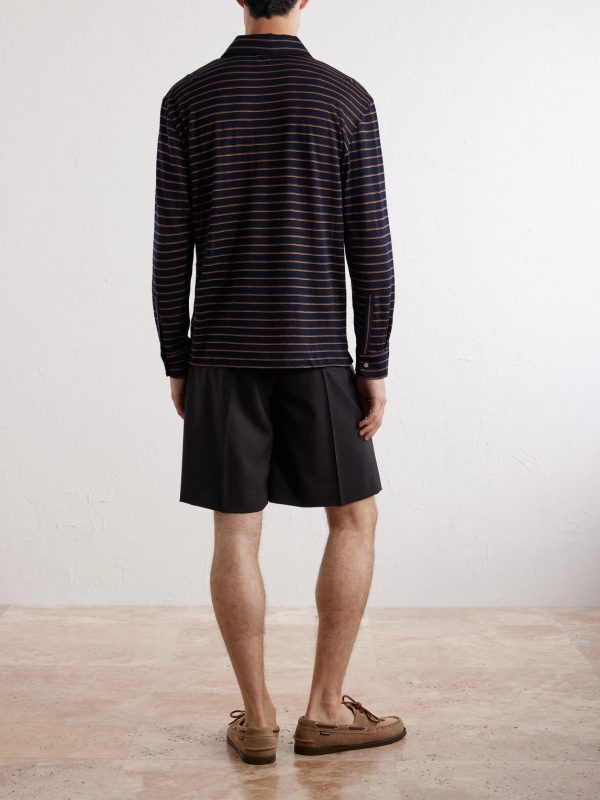 Raya Striped Cotton-Jersey Polo Shirt - BK Raya Striped Cotton-Jersey Polo Shirt - BK