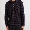 Raya Striped Cotton-Jersey Polo Shirt - FR Raya Striped Cotton-Jersey Polo Shirt - FR