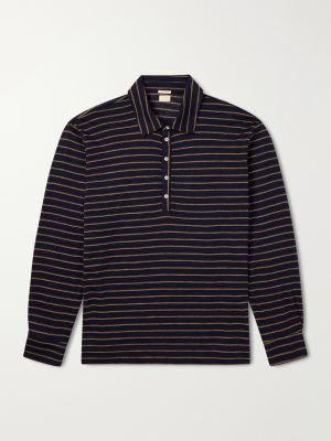 Raya Striped Cotton-Jersey Polo Shirt