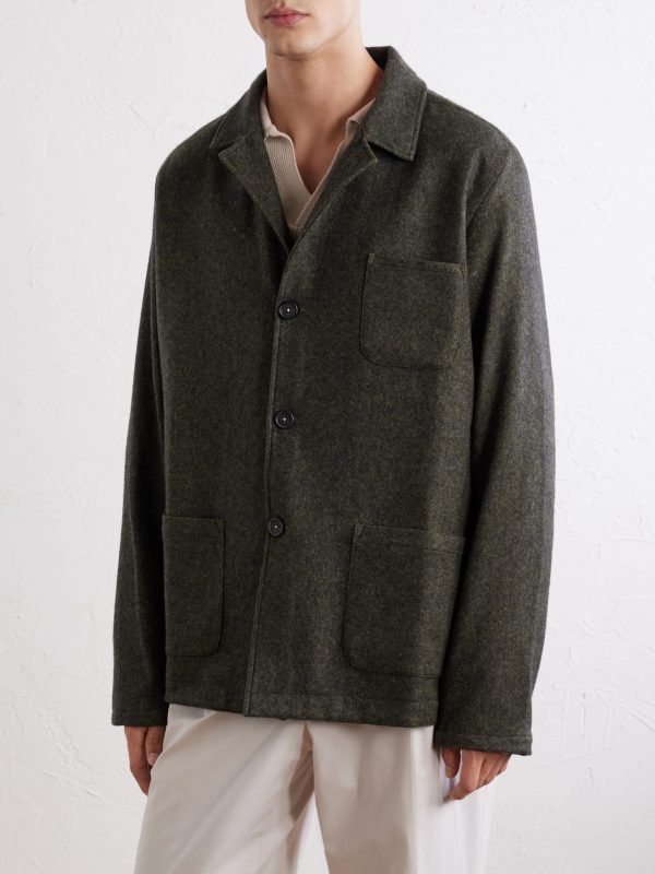Florida Herringbone Wool and Cashmere-Blend Blazer - FR Florida Herringbone Wool and Cashmere-Blend Blazer - FR