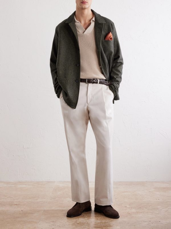 Florida Herringbone Wool and Cashmere-Blend Blazer - OU Florida Herringbone Wool and Cashmere-Blend Blazer - OU