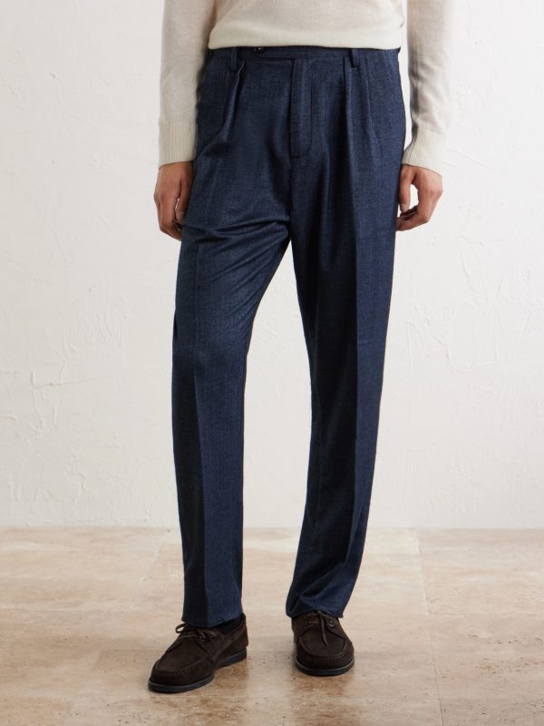 Stan Straight-Leg Pleated Cotton Trousers - FR Stan Straight-Leg Pleated Cotton Trousers - FR