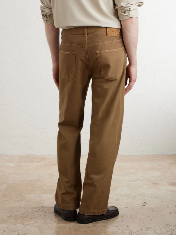 Oceano Straight-Leg Cotton Trousers - BK Oceano Straight-Leg Cotton Trousers - BK