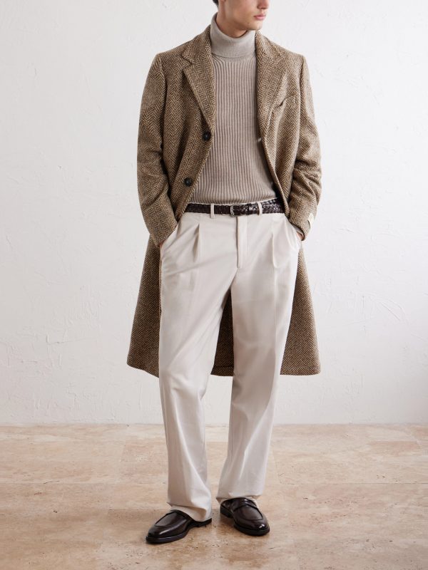 Mercury Herringbone Virgin Wool Coat - OU Mercury Herringbone Virgin Wool Coat - OU