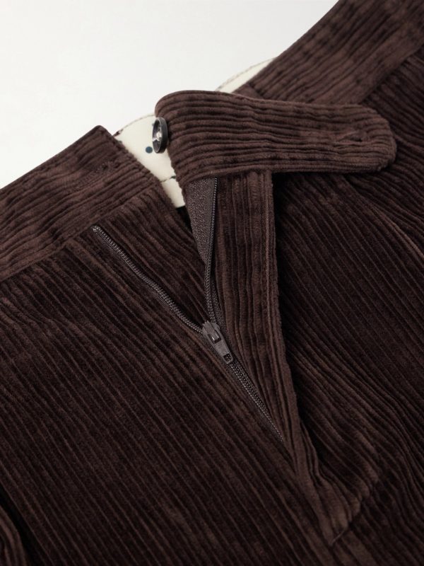 Strallo02 Straight-Leg Cotton-Blend Corduroy Trousers - E1 Strallo02 Straight-Leg Cotton-Blend Corduroy Trousers - E1
