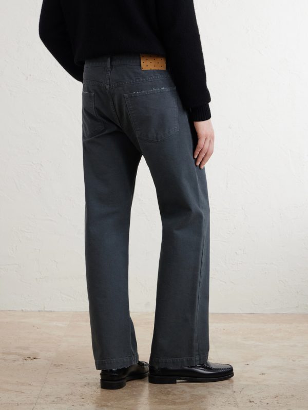 Oceano Straight-Leg Cotton Trousers - BK Oceano Straight-Leg Cotton Trousers - BK