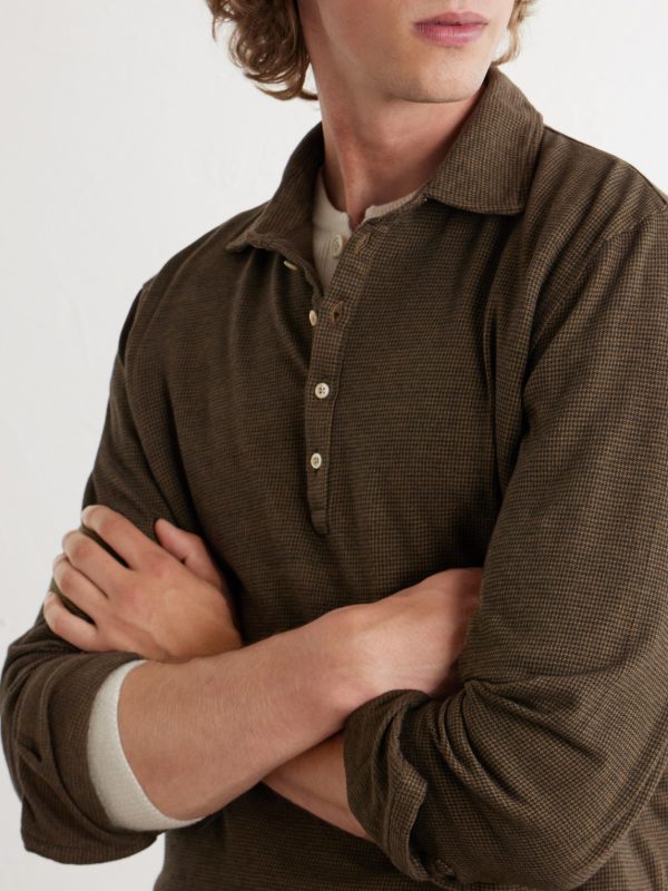 Raya Cotton and Cashmere-Blend Polo Shirt - CU Raya Cotton and Cashmere-Blend Polo Shirt - CU
