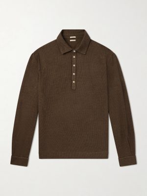 Raya Cotton and Cashmere-Blend Polo Shirt