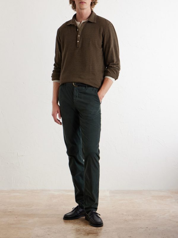 Raya Cotton and Cashmere-Blend Polo Shirt - OU Raya Cotton and Cashmere-Blend Polo Shirt - OU