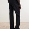 Straight-Leg Pleated Grain de Poudre Wool Trousers - BK