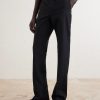 Straight-Leg Pleated Grain de Poudre Wool Trousers - FR