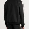 Logo-Appliqued Drill Zip-Up Sweatshirt - BK