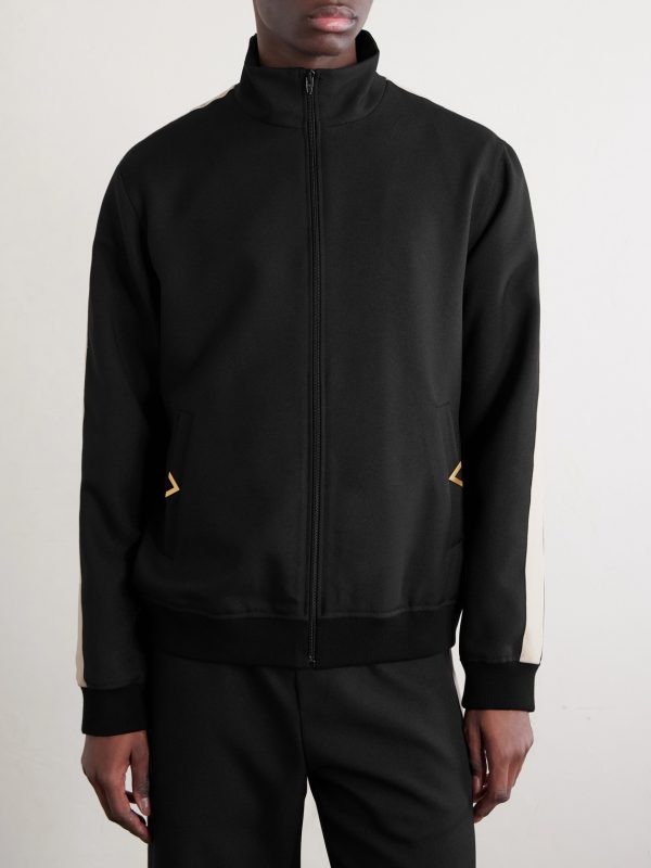 Logo-Appliqued Drill Zip-Up Sweatshirt - FR