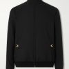Logo-Appliqued Drill Zip-Up Sweatshirt