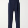 VLogo Straight-Leg Pleated Cotton-Gabardine Trousers VLogo Straight-Leg Pleated Cotton-Gabardine Trousers
