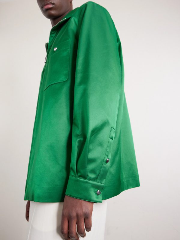 Satin Zip-Up Jacket - CU Satin Zip-Up Jacket - CU