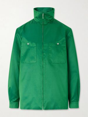 Satin Zip-Up Jacket Satin Zip-Up Jacket