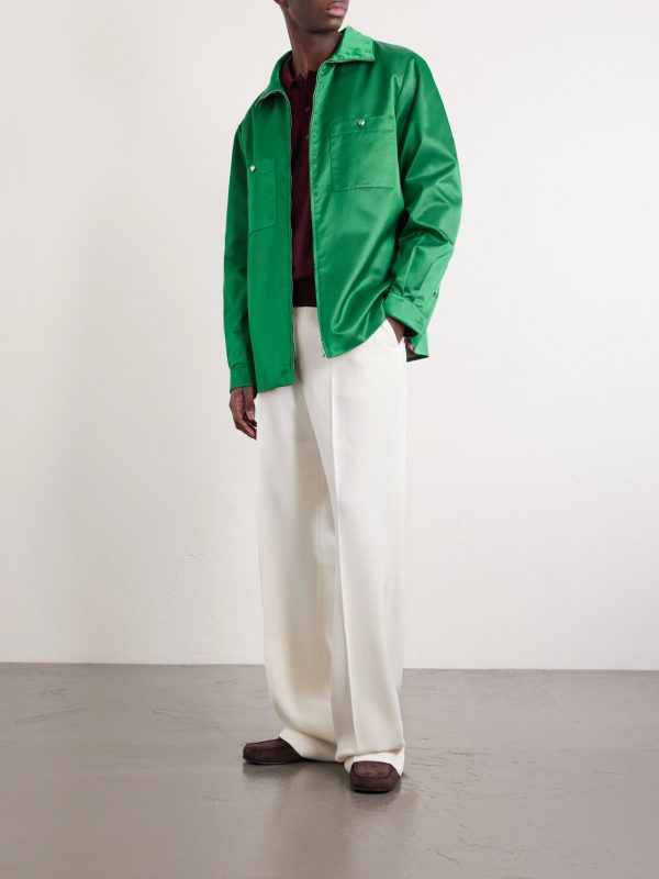 Satin Zip-Up Jacket - OU Satin Zip-Up Jacket - OU