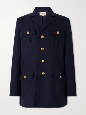 Sahariana Embellished Virgin Wool Jacket Sahariana Embellished Virgin Wool Jacket