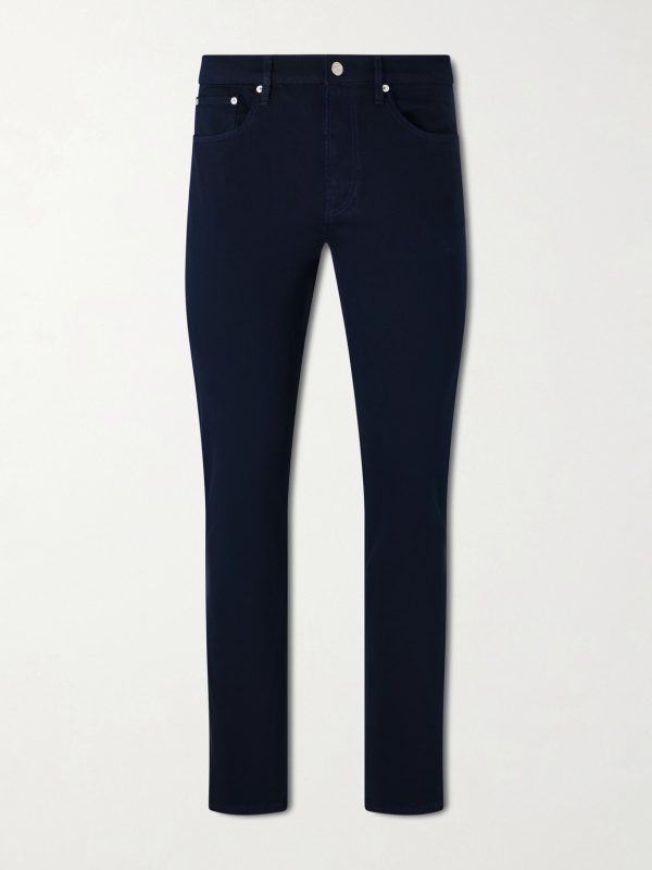 Straight-Leg Twill Trousers