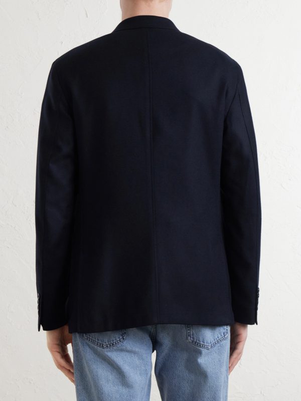 Wool and Cashmere-Blend Twill Blazer - BK Wool and Cashmere-Blend Twill Blazer - BK