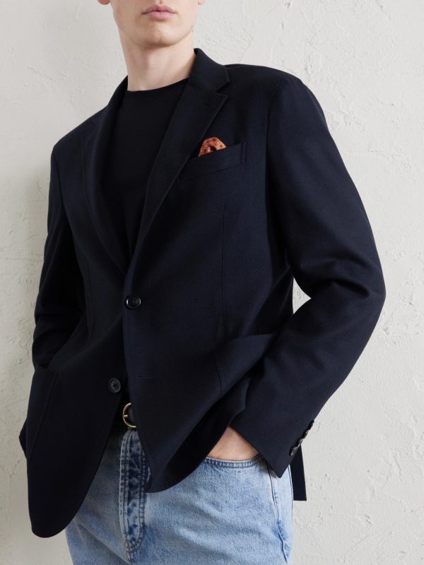 Wool and Cashmere-Blend Twill Blazer - CU Wool and Cashmere-Blend Twill Blazer - CU