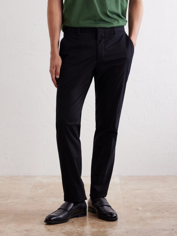 Straight-Leg Stretch Cotton-Twill Trousers - FR Straight-Leg Stretch Cotton-Twill Trousers - FR