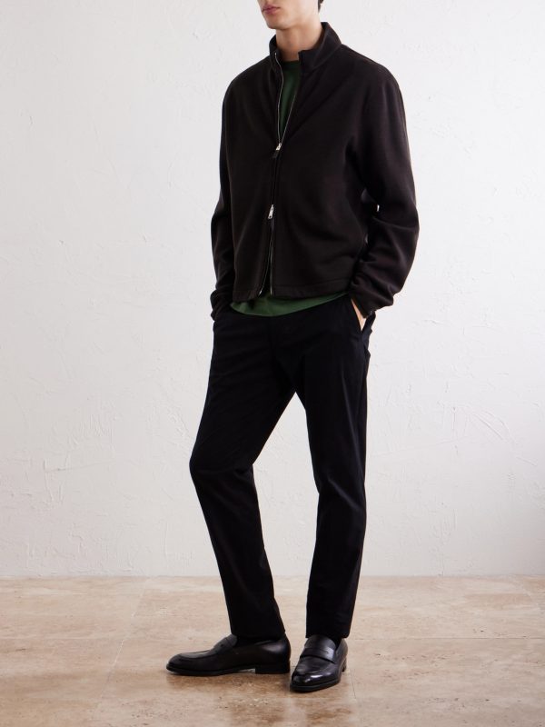 Straight-Leg Stretch Cotton-Twill Trousers - OU Straight-Leg Stretch Cotton-Twill Trousers - OU