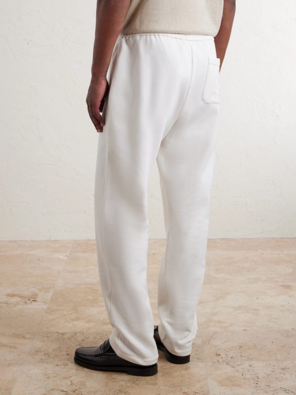 Wimbledon Straight-Leg Embroidered Cotton and Cashmere-Blend Sweatpants - BK Wimbledon Straight-Leg Embroidered Cotton and Cashmere-Blend Sweatpants - BK