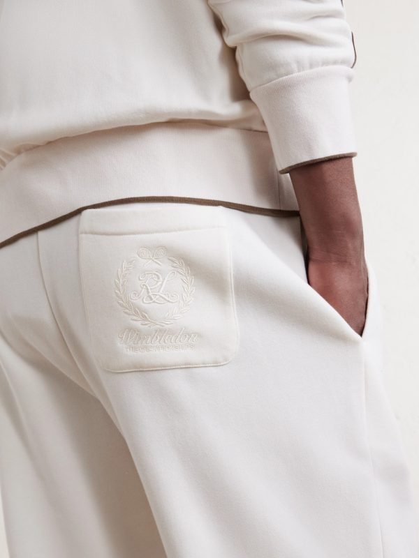 Wimbledon Straight-Leg Embroidered Cotton and Cashmere-Blend Sweatpants - CU Wimbledon Straight-Leg Embroidered Cotton and Cashmere-Blend Sweatpants - CU