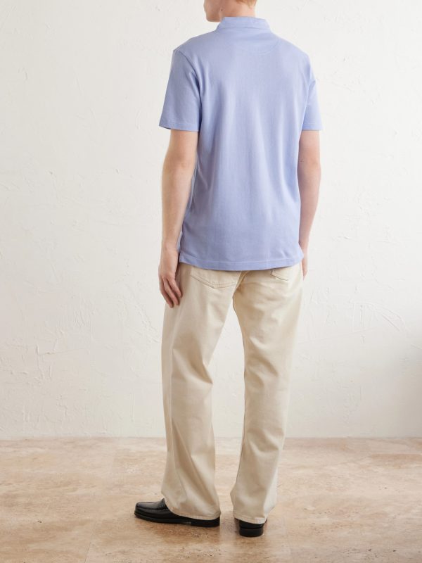 Riviera Cotton-Mesh Polo Shirt - BK Riviera Cotton-Mesh Polo Shirt - BK