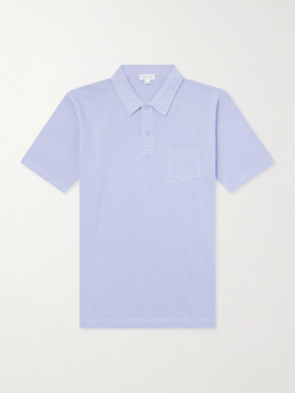 Riviera Cotton-Mesh Polo Shirt Riviera Cotton-Mesh Polo Shirt