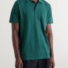 Riviera Slim-Fit Cotton-Mesh Polo Shirt - FR Riviera Slim-Fit Cotton-Mesh Polo Shirt - FR