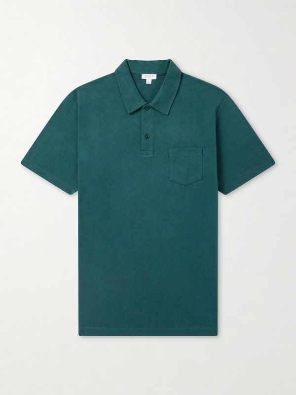 Riviera Slim-Fit Cotton-Mesh Polo Shirt Riviera Slim-Fit Cotton-Mesh Polo Shirt