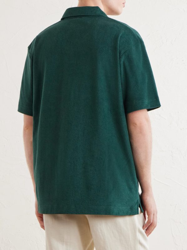 Sea Island Cotton-Terry Polo Shirt - BK Sea Island Cotton-Terry Polo Shirt - BK