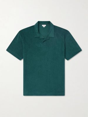 Sea Island Cotton-Terry Polo Shirt